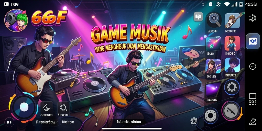 Tampilan gameplay 666F yang menampilkan para pemain bersenang-senang dengan musik.