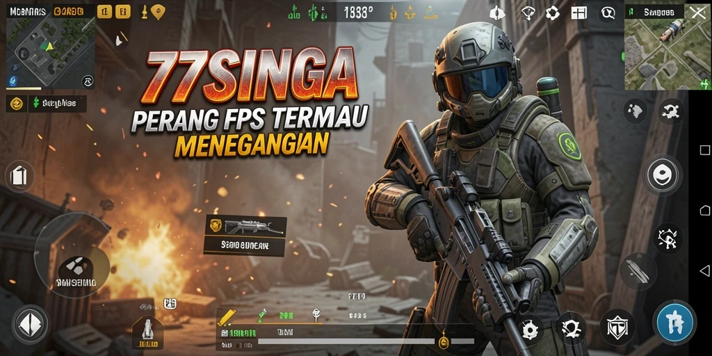 Screenshot menunjukkan pertarungan seru dengan grafik menawan di 77SINGA.
