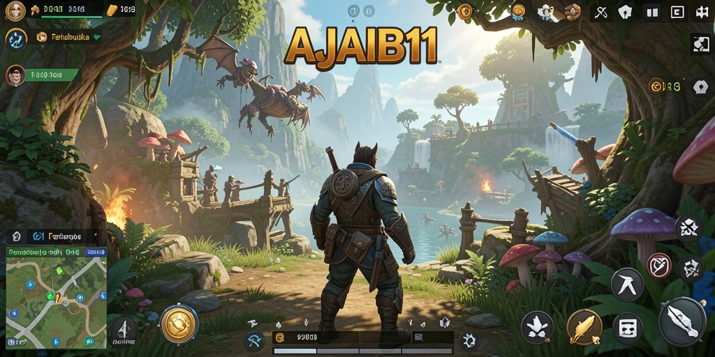 Tampilan gameplay AJAIB11 yang memukau dalam dunia terbuka.