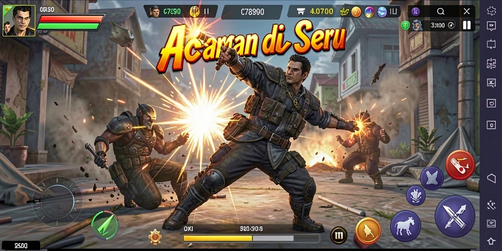 Tampilan gameplay C7890 yang intens dan penuh aksi.