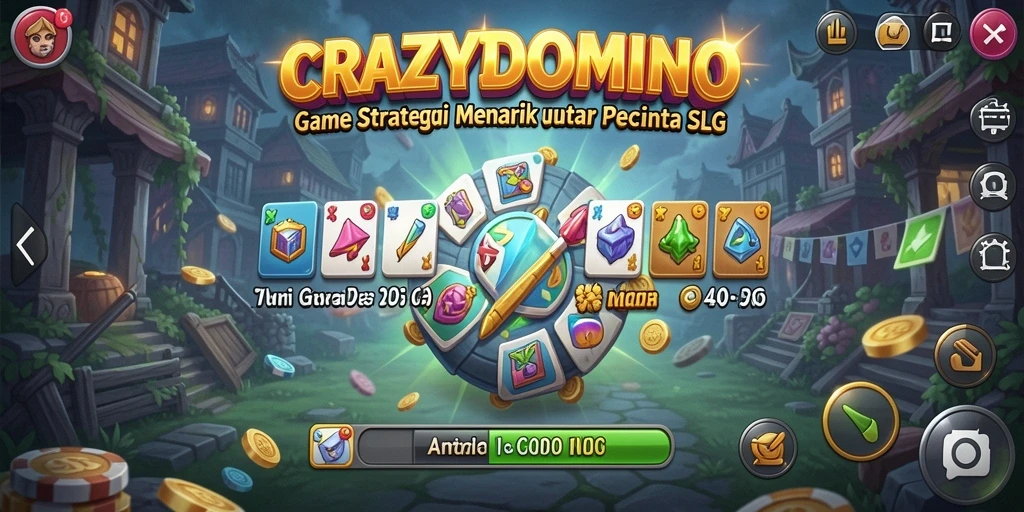 Tangkapan layar utama dari gameplay <strong>CRAZYDOMINO</strong> yang menampilkan strategi domino yang menarik.