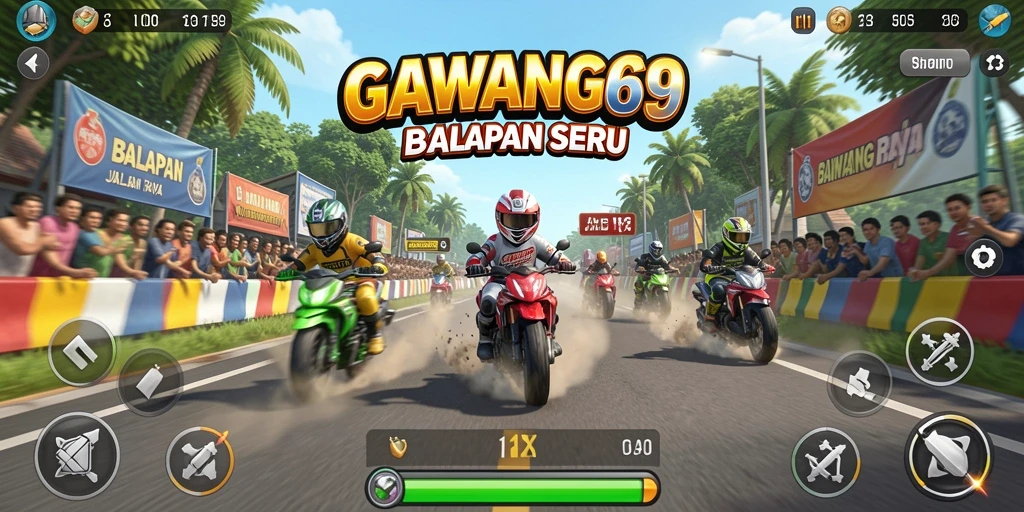 Gameplay balapan seru GAWANG69 dengan grafis yang memukau.