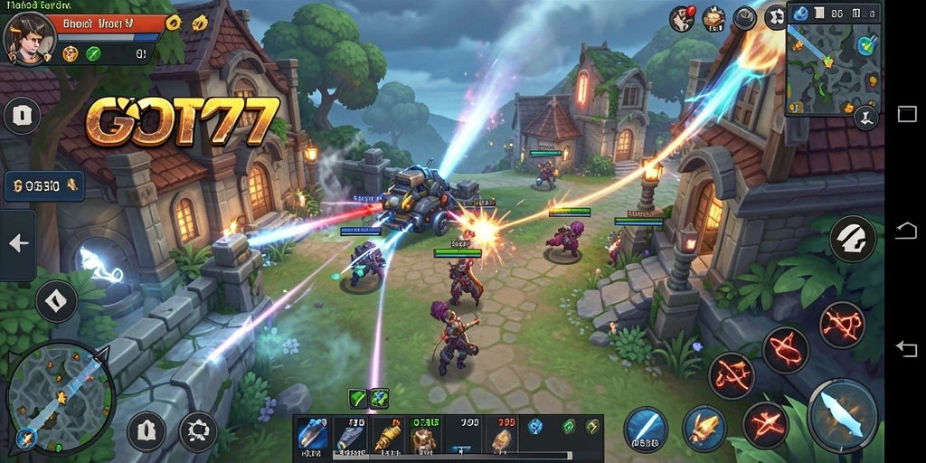 Tangkapan layar gameplay GOTO77 menunjukkan aksi strategi yang mendebarkan.
