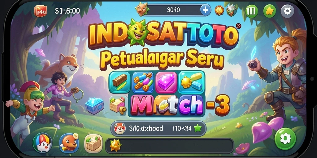 Tampilan gameplay seru dalam INDOSATTOTO yang penuh warna.