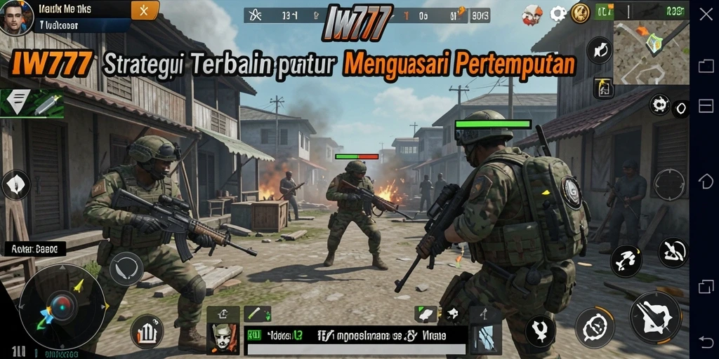 Screenshot IW777 menampilkan pertempuran strategis yang intens dan grafis memukau.