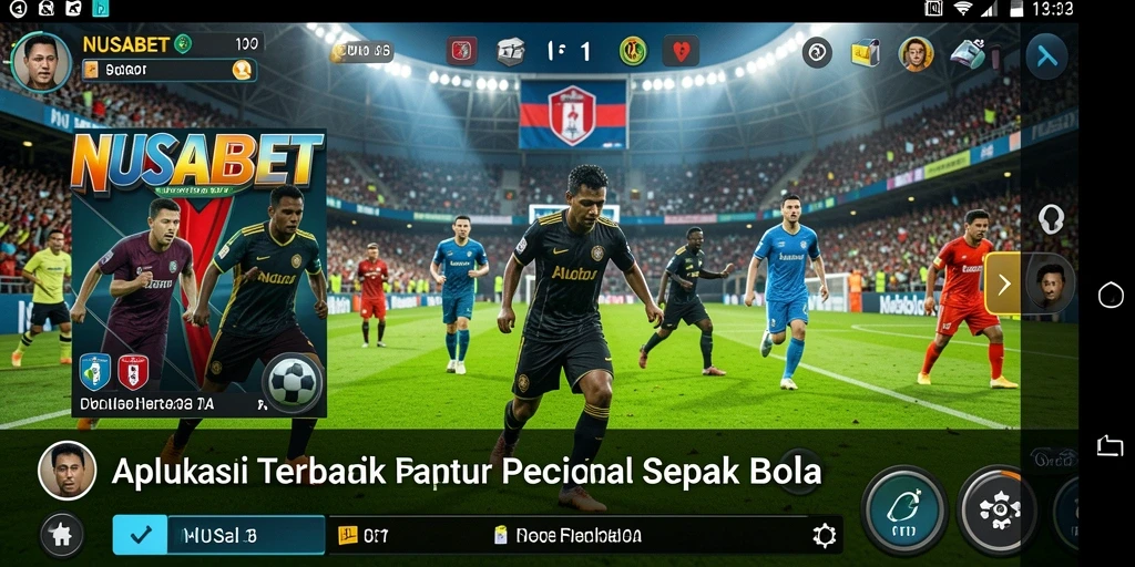 Tampilan gameplay seru di NUSABET dengan aksi sepak bola yang mendebarkan.