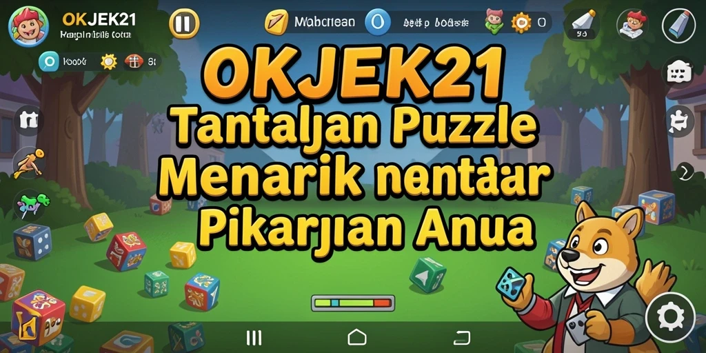 Screenshot gameplay OKJEK21 menunjukkan tantangan Puzzle yang menarik.