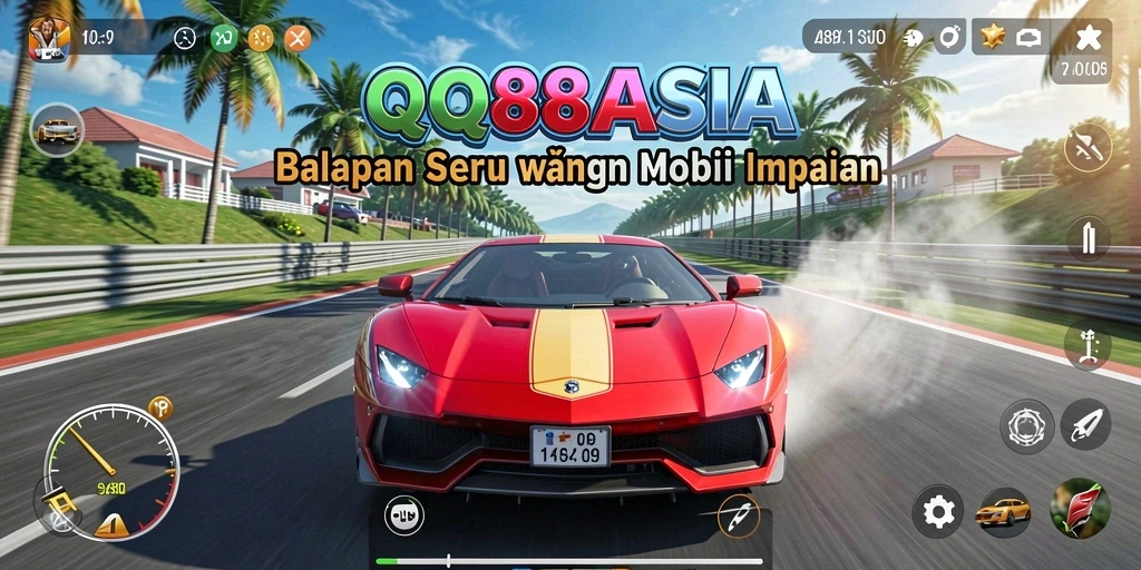 Gameplay seru balapan mobil di QQ88ASIA.