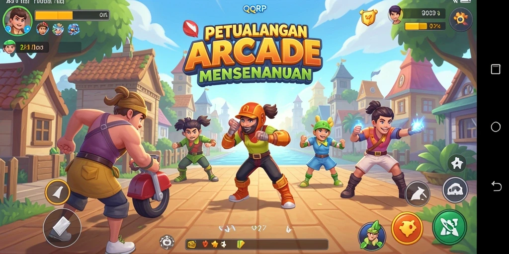 Screenshot menunjukkan aksi gameplay seru dari QQRP.