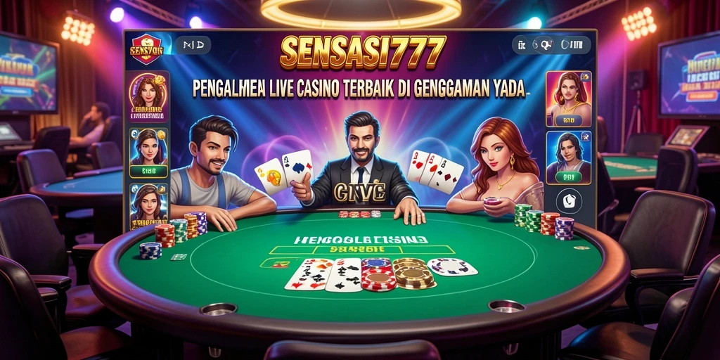 Tampilan menarik dari gameplay SENSASI777 di Live Casino.