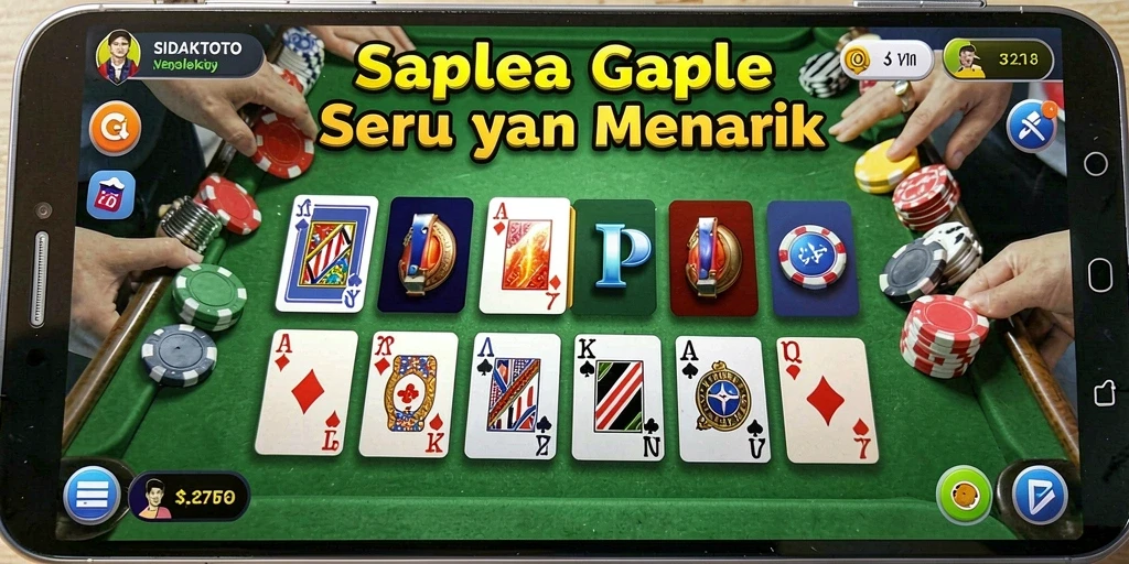Screenshot game SIDAKTOTO menampilkan momen seru permainan Gaple.
