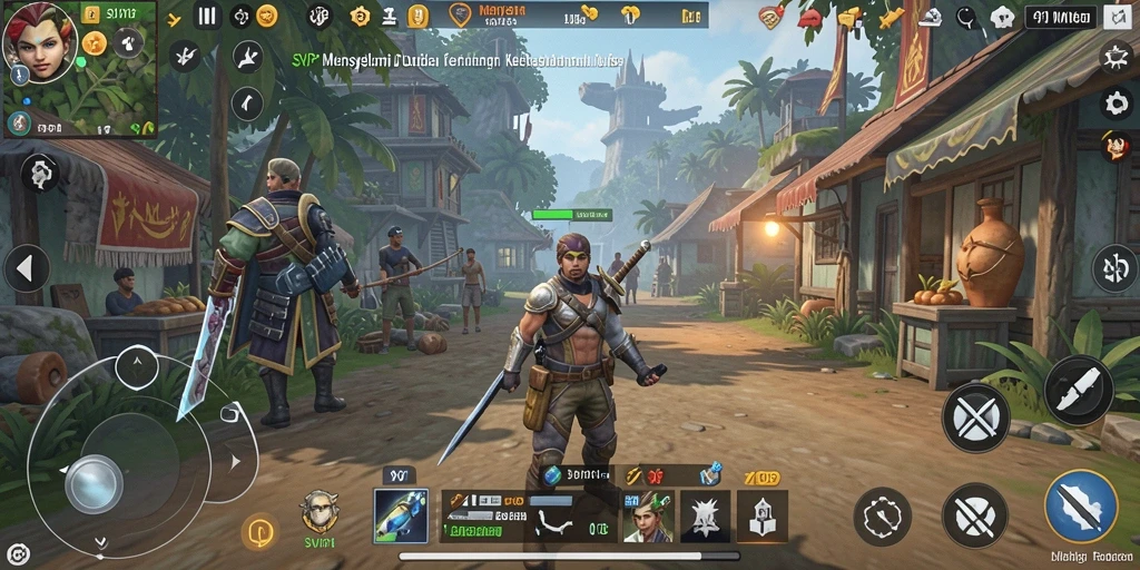 Screenshot gameplay SVIP1 menampilkan petualangan di dunia Open World yang luas.