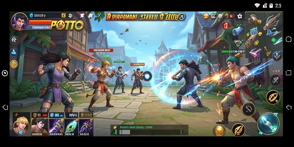 Tampilan gameplay seru TEMPOTOTO dengan strategi mendalam dan karakter unik.