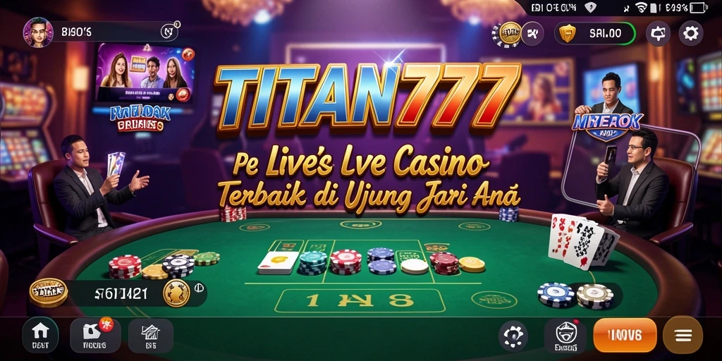 Gambar menunjukkan dealer profesional mengelola permainan Live Casino.