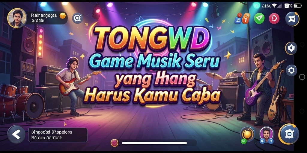 Tampilan gameplay TONGWD dengan berbagai pilihan lagu dan tantangan.