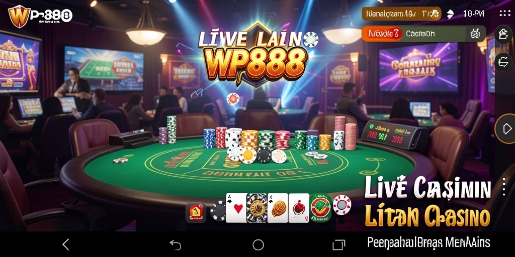 Tampilan menarik dari gameplay Live Casino WP888 dengan dealer langsung.
